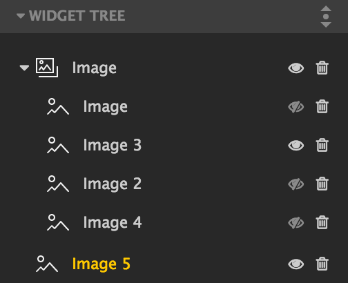 Widget tree